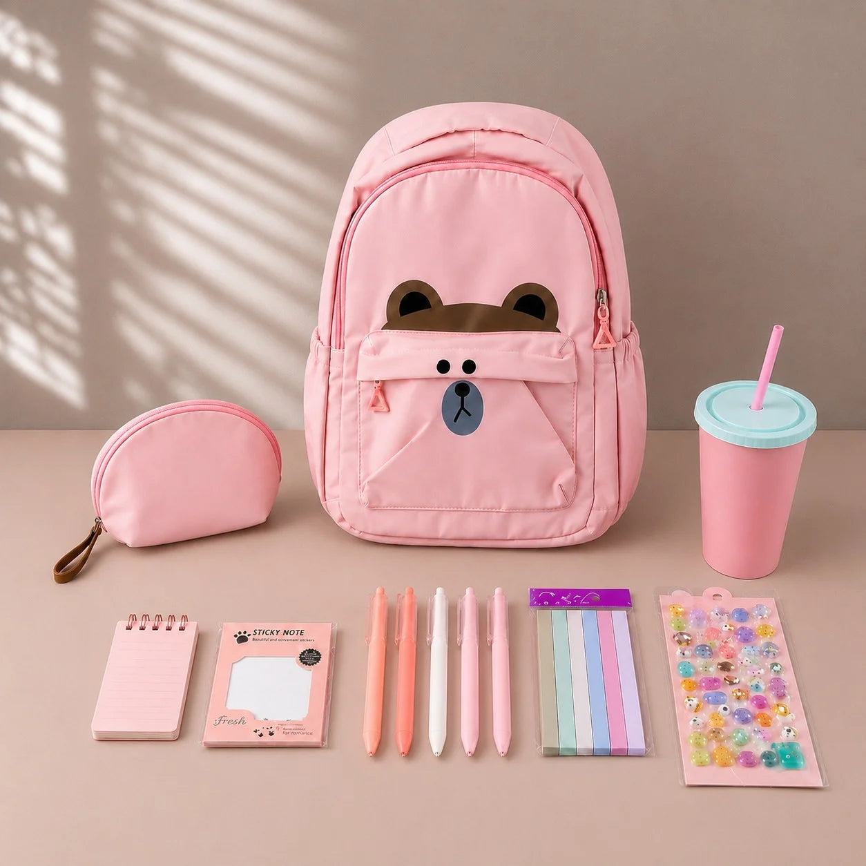 Bear Backpack & Stationery Gift Set
