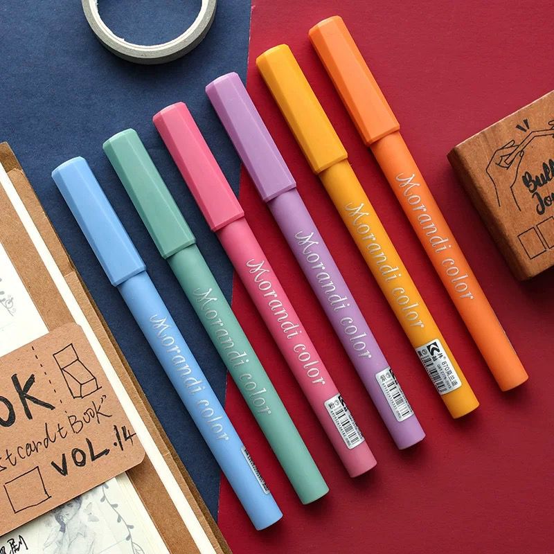 Morandi Push-tip Fluorescent colors Highlighters