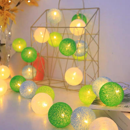 Thread Cotton Ball String Decorative Lights