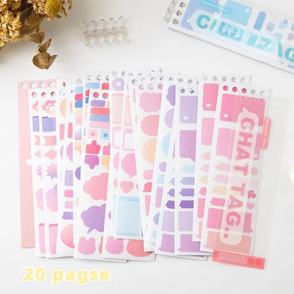 Editable Index Sticker Writable Index Color Label Sticker Book – thepaperworm