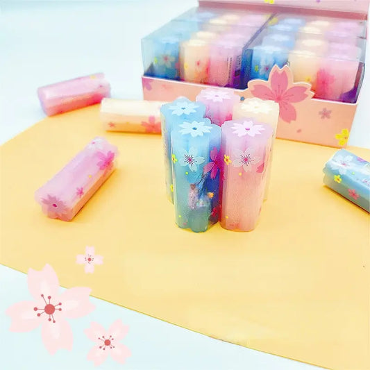 YALONG TO GO Sakura Flower Themed Cube Erasers