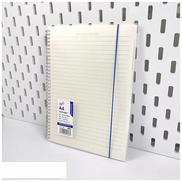 A4 Large Size Spiral Notebood with Elastic Closure
