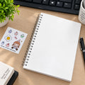 A5 Transparent Cover Blank Spiral Notebook