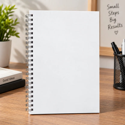 A5 Transparent Cover Blank Spiral Notebook