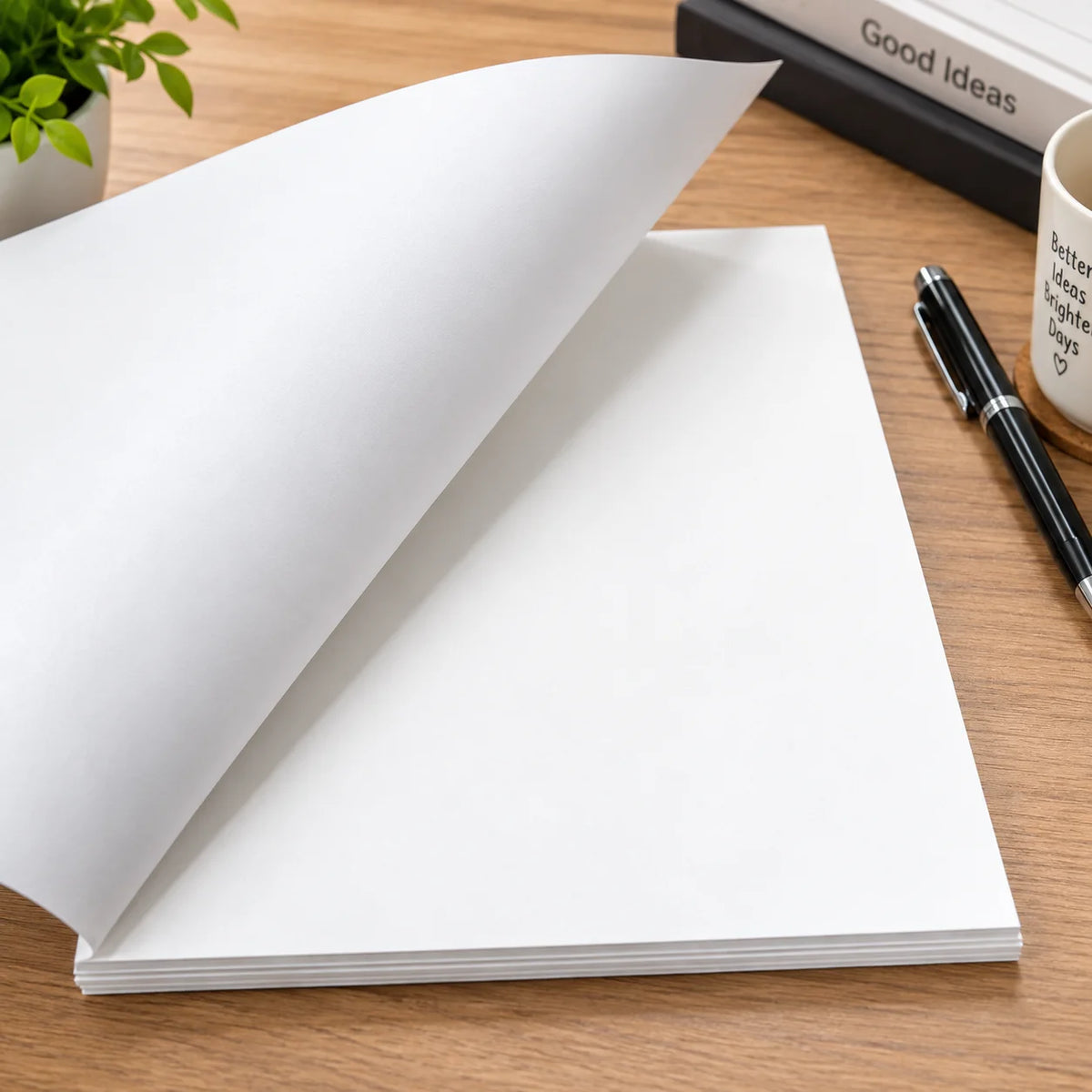 A5 Transparent Cover Blank Spiral Notebook