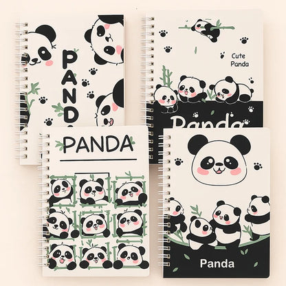 Cute Panda Spiral Notebook Set