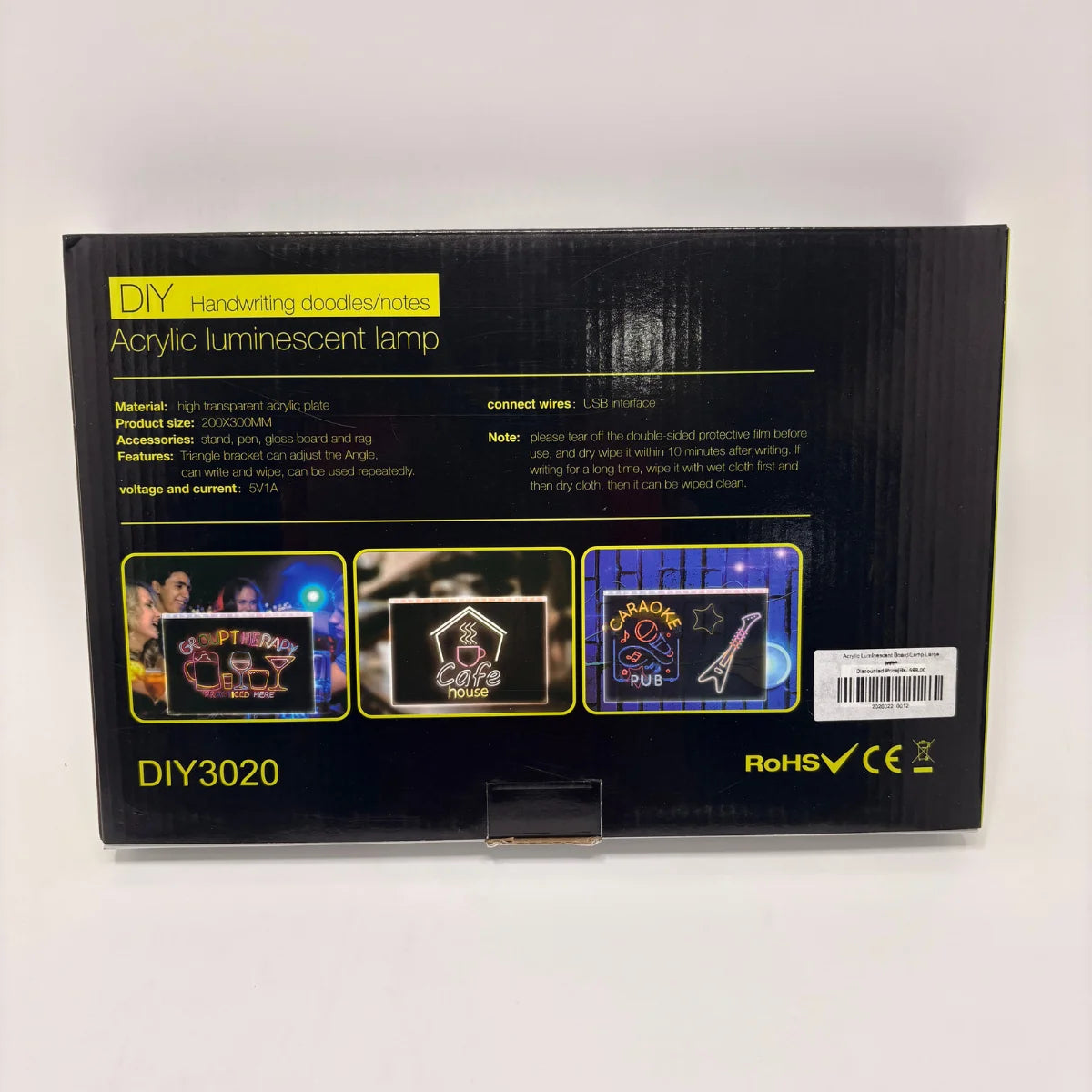 LED Acrylic Luminous Board with Markers