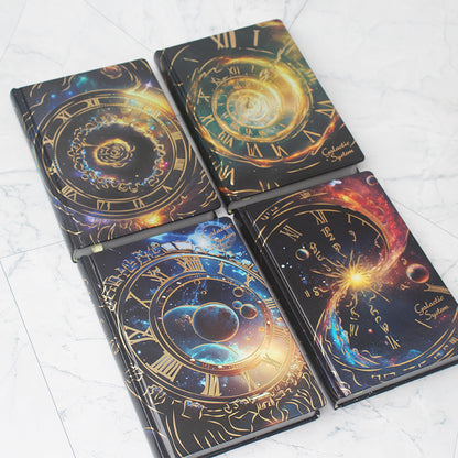 Cosmic Clock Retro Hardcover Journal