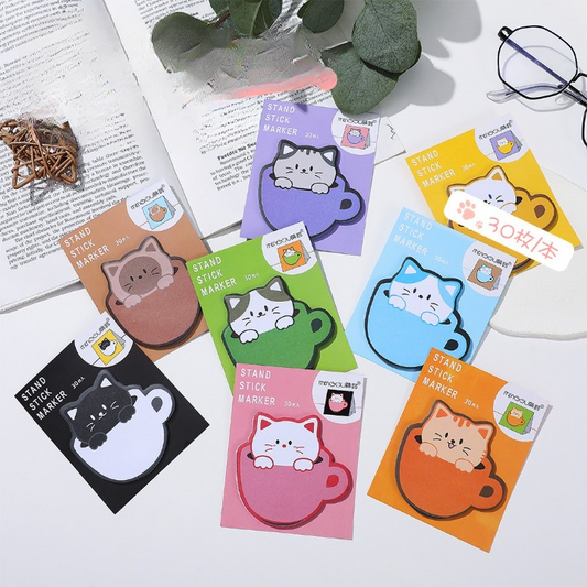 Cat in the Cup Sticky Notes