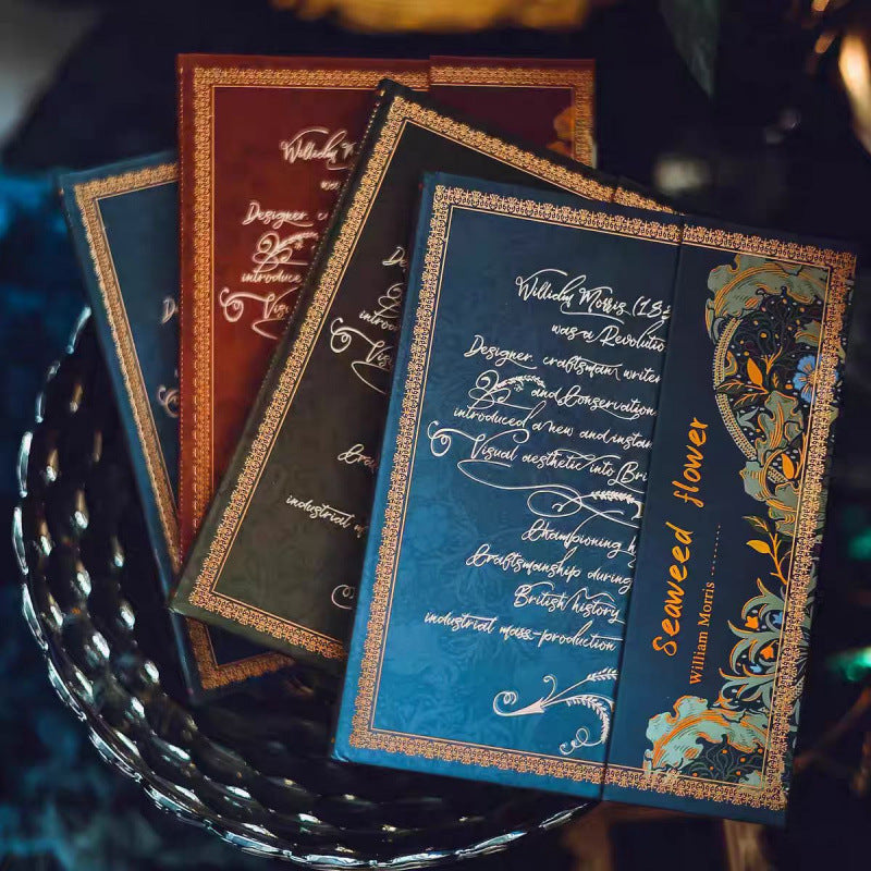 Decorative cards with intricate designs and text on a dark surface