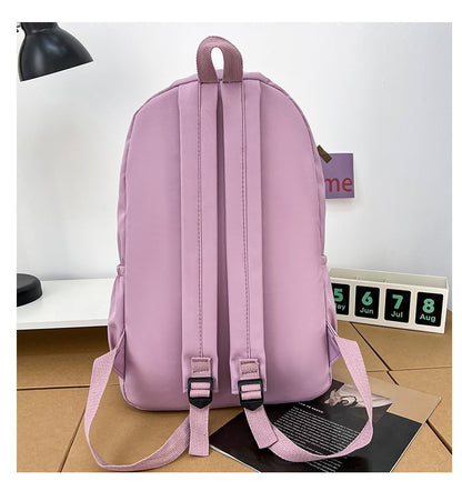Simple Solid Color Tiger Graffiti Backpack Bag