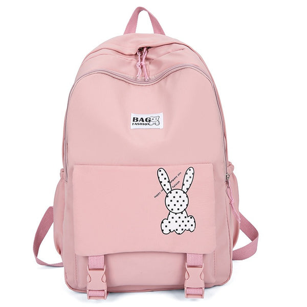 Little Rabbit Front Buckle Pocket Backpack Bag