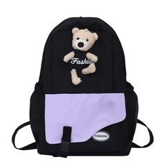 Bear Fashion Front Pocket With Buckles Backpack bag