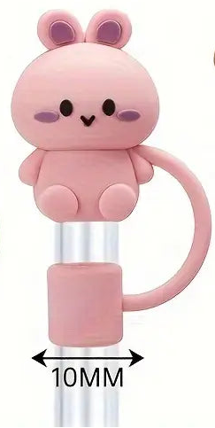 Cute Animal Shaped Silicon Straw Dust Cover
