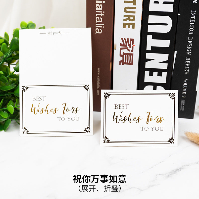 Bronzing Foldable Greeting Cards