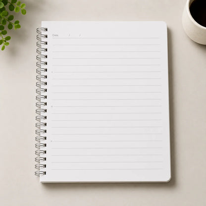 PP Transparent Cover A5 Spiral Notebook