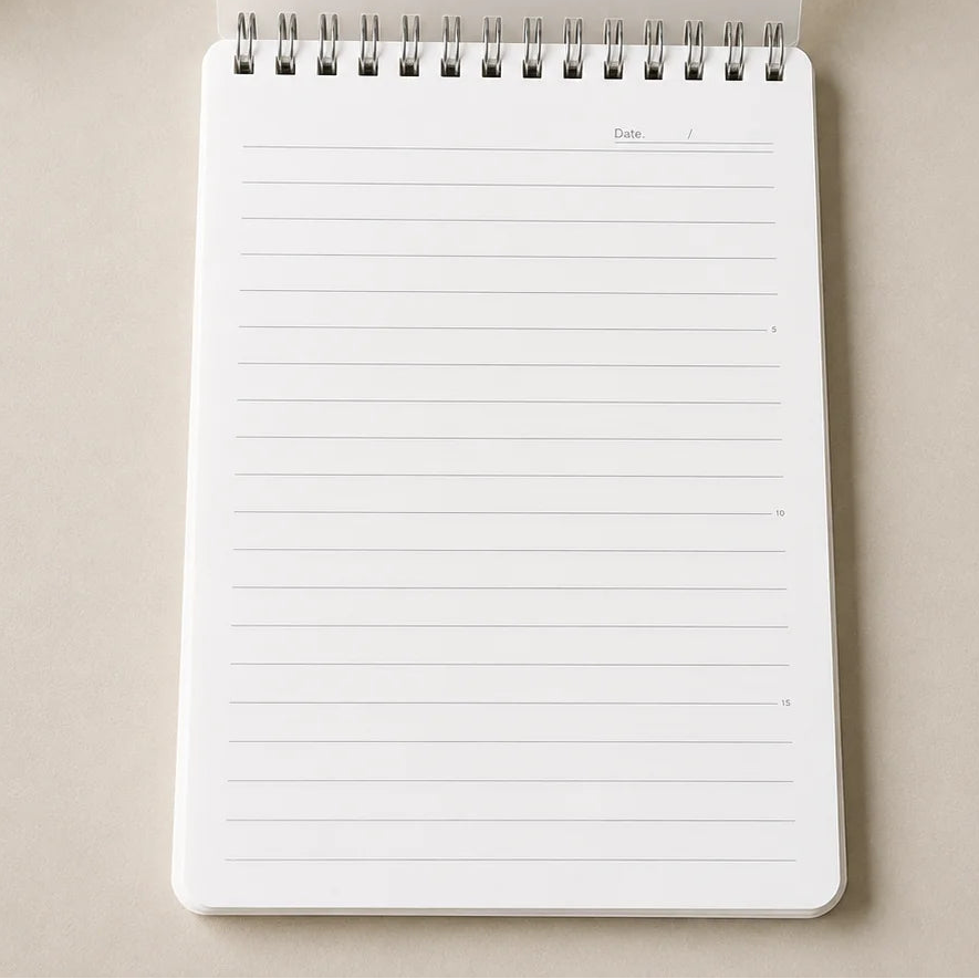 A5 Flip-up Style Lined Notebook and Notepad