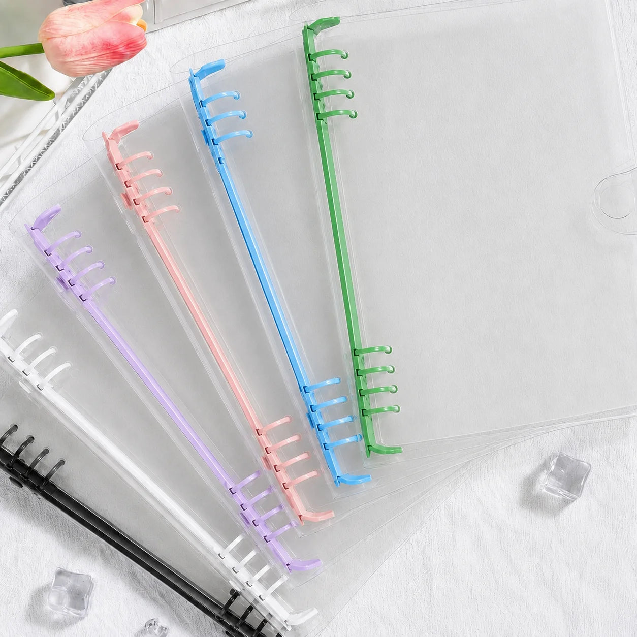 Transparent Loose Leaf Binder with Refillable Planner