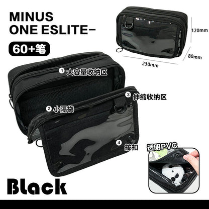 Multi-function Transparent Pencil Bag