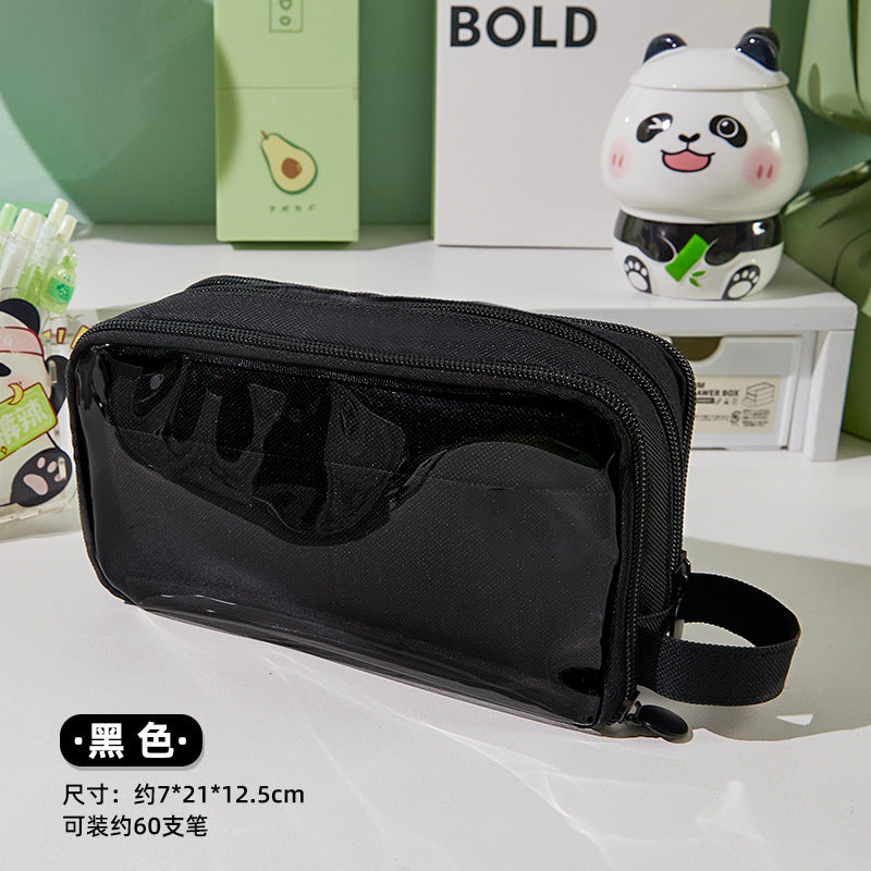 Canvas Multiple Compartments Pencil Pouch