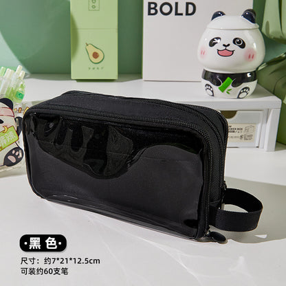 Canvas Multiple Compartments Pencil Pouch