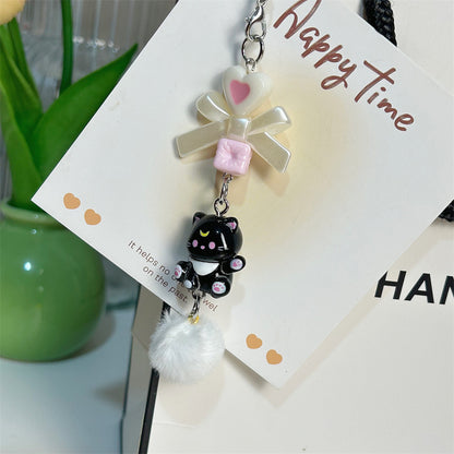 Hello Kitty Fur Ball Beaded Pendant