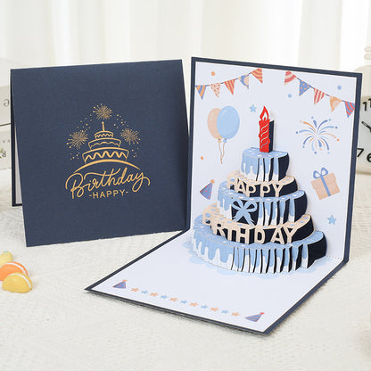 Foldable 3D Birthday Greeting Cards