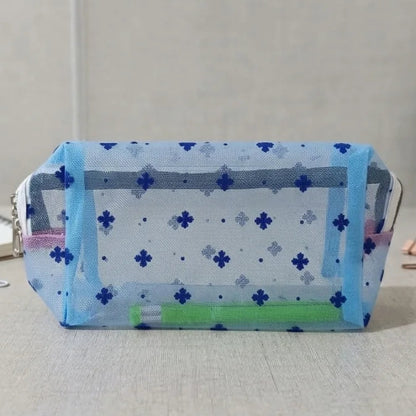 Embroidered Mesh Multi Use Storage Pouch