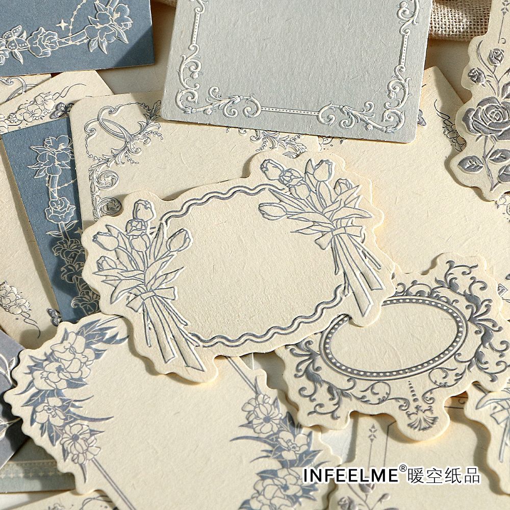 Warm Reminiscence Embossed Box Stickers