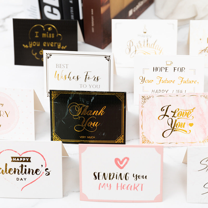 Bronzing Foldable Greeting Cards