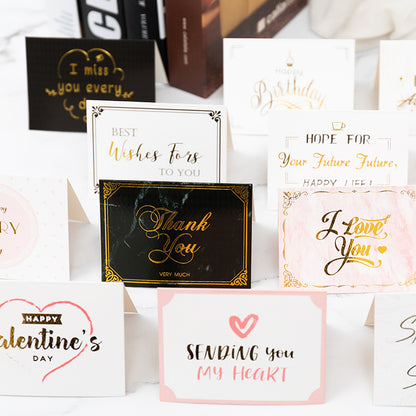 Bronzing Foldable Greeting Cards