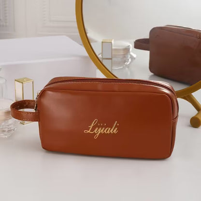 Elegant Soft Pu Leather Makeup Pouch