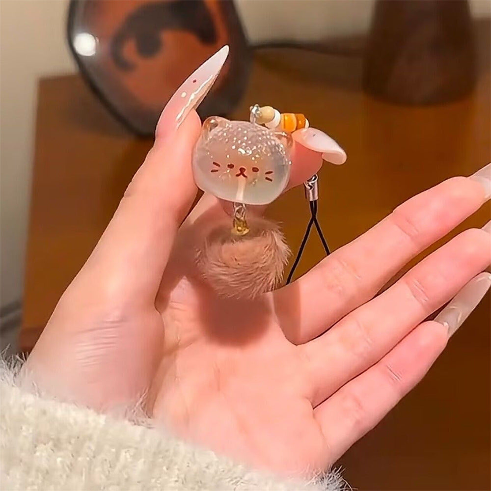 Transparent Kitty Fur Charm