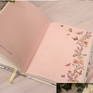 Spring Blossom Embossed Floral & Butterfly Journal
