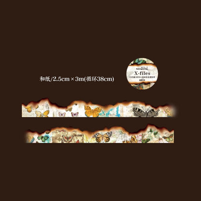 Retro Burnt Corners Washi Sticker Tape