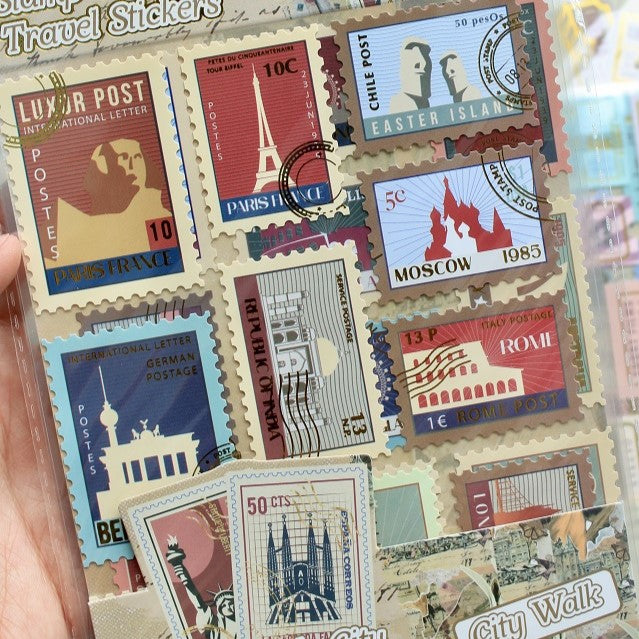 Ticket Collection Stamp Style Stickers