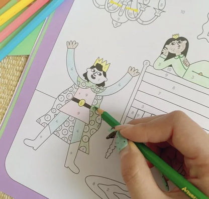 Kids Color by Numbers Coloring Book