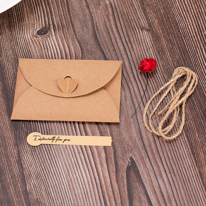 Vintage Kraft Paper Dried Flower Greeting Card