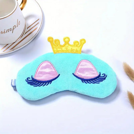Cartoon Crown Sleeping Eye Mask