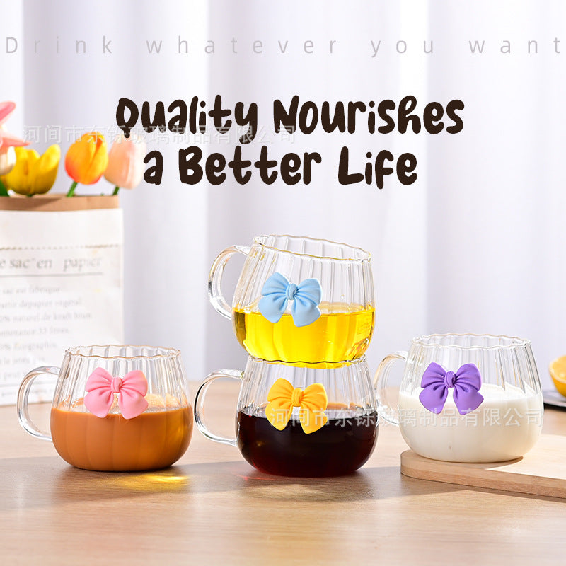 Bow Glass Cup with Handle