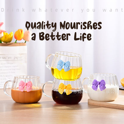 Bow Glass Cup with Handle