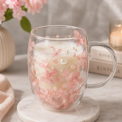 Pearl Blossom Double Wall Mug