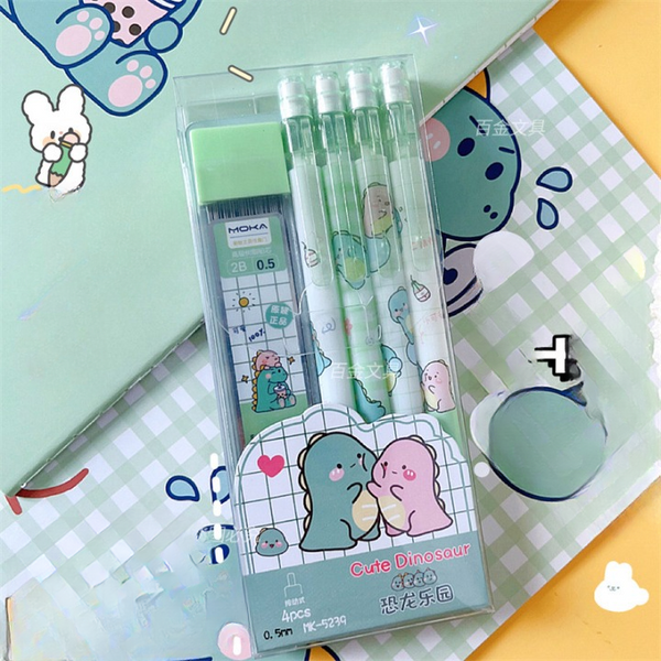 Baby Dinasour Mechanical Pencil Set of 4
