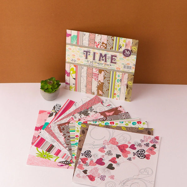 Designed Decorative Paper Pack 8x8 Inch