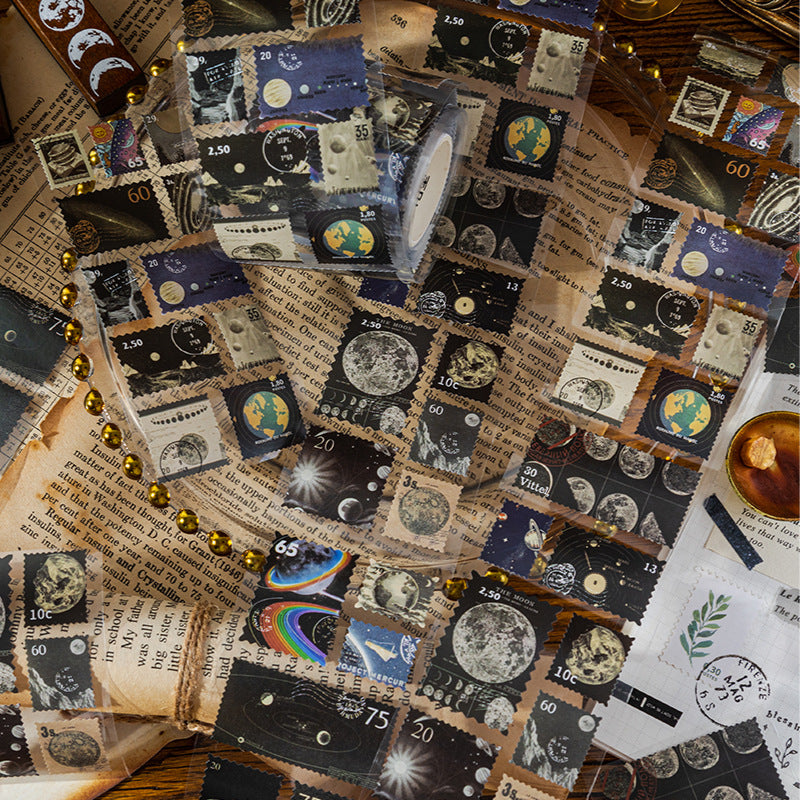 Post Office Series Retro Stamp Stickers Roll