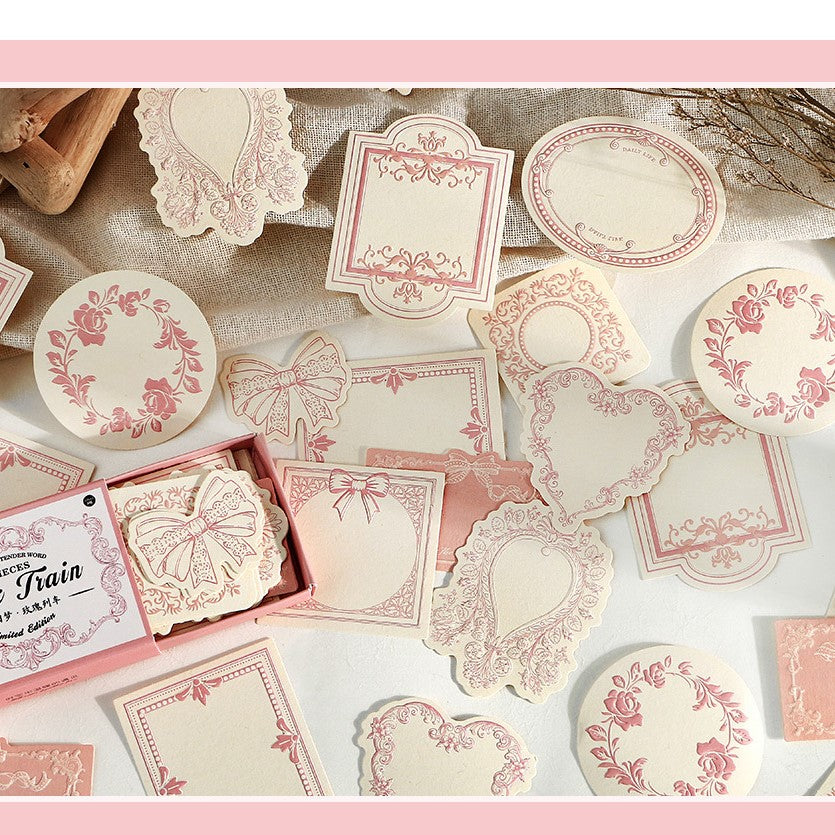 Warm Reminiscence Embossed Box Stickers