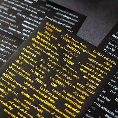Retro English Text Stickers