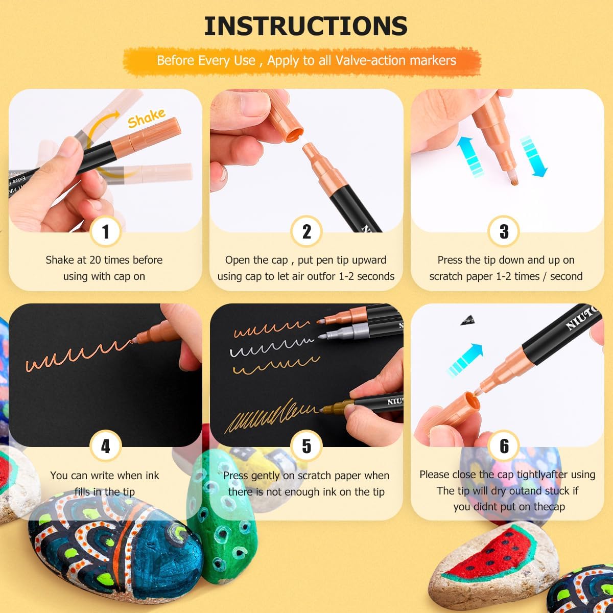 Niutop Metallic Marker Pen