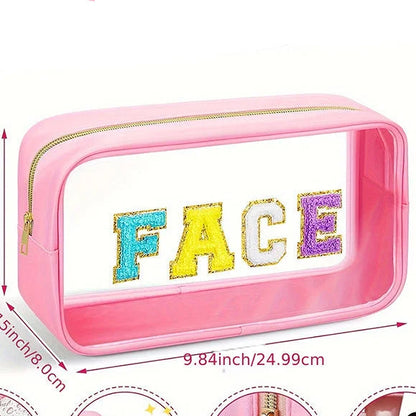 Embroidered Toiletry and Makeup Pouch