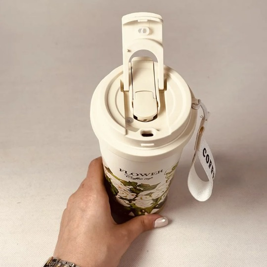 Steel Insulated Flower Coffee Cup